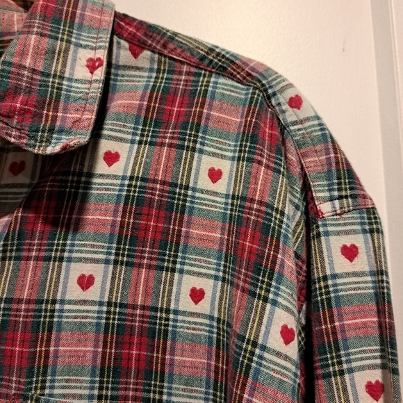 Northern Reflections  Heart Plaid shirt - Picture 2 of 4